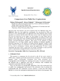 Comparison of Two Public Key Cryptosystems