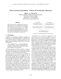 Event Coreference Resolution: a Survey of Two Decades of Research