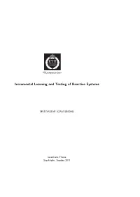 Incremental Learning and Testing of Reactive Systems