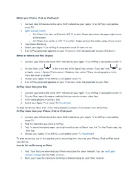 Mirror Your Iphone, Ipad, Or Ipod Touch 1. Connect Your Ios Device To
