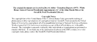 Transition Reports (1977) - White House: Lists of Current Presidential Appointments (1)” of the John Marsh Files at the Gerald R