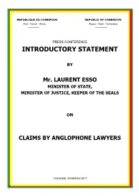 Introductory Statement