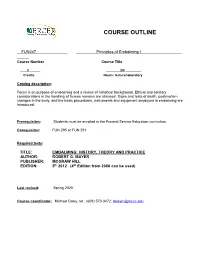 Principles of Embalming I