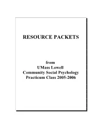 Resource Packets