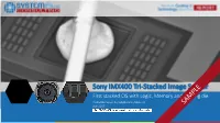 Sony IMX400 Tri-Stacked Image Sensor First Stacked CIS with Logic, Memory and Sensing Die IMAGING Report by Stéphane ELISABETH July 2017