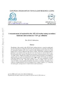A Measurement of Material in the ATLAS Tracker Using Secondary Hadronic Interactions in 7 Tev Pp Collisions