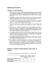 THINK QUESTIONS Chapter 1: Introduction Chapter 2: Modes Of