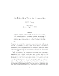 Big Data: New Tricks for Econometrics