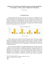 Misuse of Legitimate Business Transactions Between Countries As the Latest Corruption Method