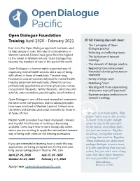 Open Dialogue Foundation Training April 2020