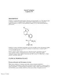 Sonata®(Zaleplon) Capsules CIV