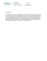 The Cordova Shore Conservation Strategy (CSCS) Is a Technical Document Produced by the Cordova Shore Conservation Partnership Working Group