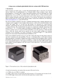 Avalanche Diode Detector Unit