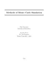 Methods of Monte Carlo Simulation