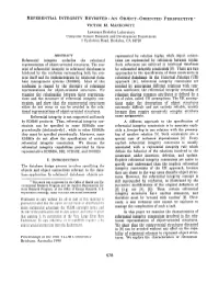 Referential Integrity Revisited: an Object-Oriented Perspective