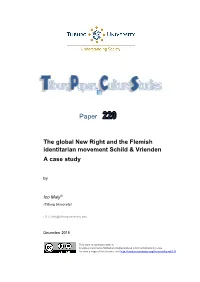 The Global New Right and the Flemish Identitarian Movement Schild & Vrienden a Case Study