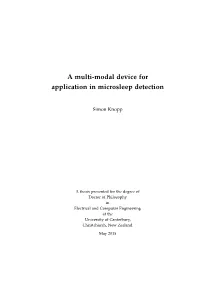 A Multi-Modal Device for Application in Microsleep Detection