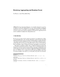 Bootstrap Aggregating and Random Forest