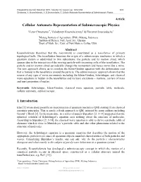 Cellular Automata Representation of Submicroscopic Physics