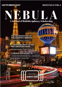 SEPTEMBER 2007 ISSUE NO.3 VOL.4 a Journal of Multidisciplinary