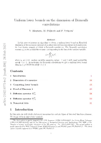 Uniform Lower Bounds on the Dimension of Bernoulli Convolutions