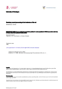 University of Groningen Gustatory Neural Processing in the Brainstem