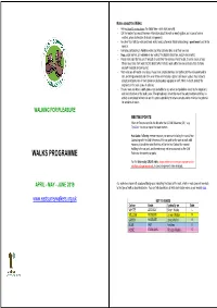 WALKS PROGRAMME for the Wednesday LINEAR Walks, Always Confirm the Meeting and Transport Details with Nick Or Bryan Beforehand , in Case Arrangements Have Changed