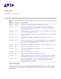 Avid ISIS Readme Version 4.7.5
