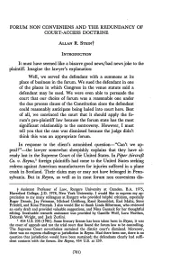 Forum Non Conveniens and the Redundancy of Court-Access Doctrine