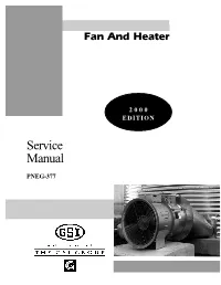 GSI Fan & Heater Service Manual