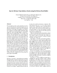 Spectre Returns! Speculation Attacks Using the Return Stack Buffer