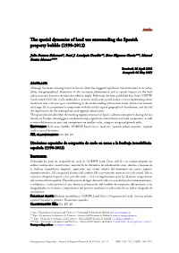The Spatial Dynamics of Land Use Surrounding the Spanish Property Bubble (1990-2012)