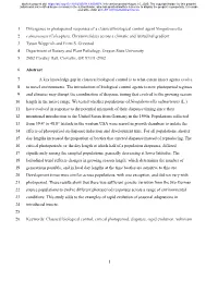 1 Divergence in Photoperiod Responses of a Classical