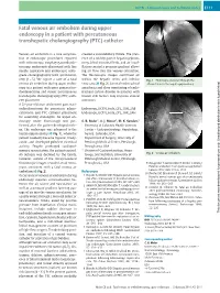Fatal Venous Air Embolism During Upper Endoscopy in a Patient with Percutaneous Transhepatic Cholangiography (PTC) Catheter