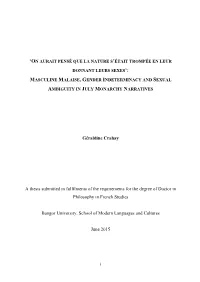 Géraldine Crahay a Thesis Submitted in Fulfilments of the Requirements For