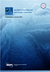Machine Learning and Knowledge Extraction an Open Access Journal by MDPI