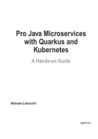 Pro Java Microservices with Quarkus and Kubernetes a Hands-On Guide