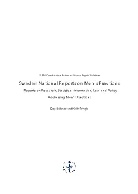 Sweden National Reports on Men's Practices