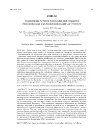 Trophobiosis Between Formicidae and Hemiptera (Sternorrhyncha and Auchenorrhyncha): an Overview