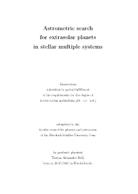 Astrometric Search for Extrasolar Planets in Stellar Multiple Systems