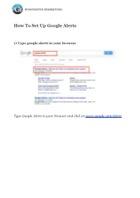 How to Set up Google Alerts
