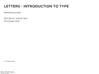 Letters - Introduction to Type