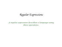 Regular Expressions