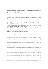 Understanding Charge Transport in Endohedral Fullerene Single- Crystal Field-Effect Transistors