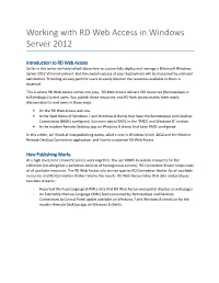 Working with RD Web Access in Windows Server 2012
