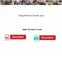 Xmpp Protocol Tutorial Java