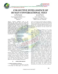 Collective Intelligence of Human Conversational Text K