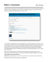 Editor's Comments