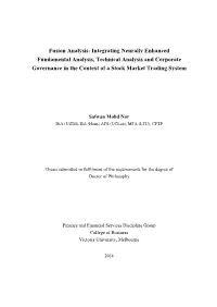 Integrating Neurally Enhanced Fundamental Analysis, Technical Analysis and Corporate Governance in the Context of a Stock Market Trading System