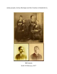 Johan, Joseph, Carlos, Henrique and the Creation of Scholtz & Co. Bill